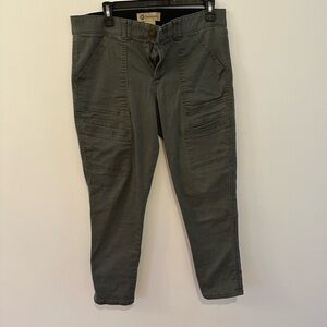 Democracy Ab Technology Olive Green Skinny Crop Cargo Pants Size 10